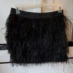 Black Feather mini skirt  Med